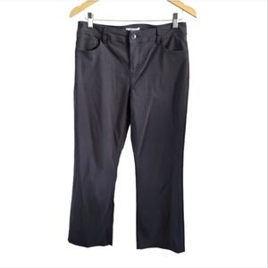Reitmans petite dark gray stretch pants,straight legs,mid-raise,size 8